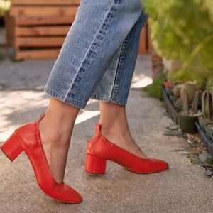 Everlane Day Heel (Bright Red)